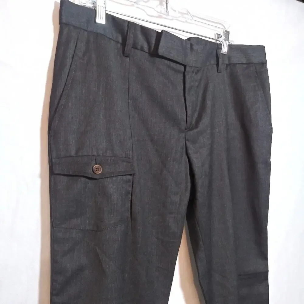 Raer Charcoal Gray Cargo Wool Trouser Jogger Pants Y2K Italy Luxury  Size 31